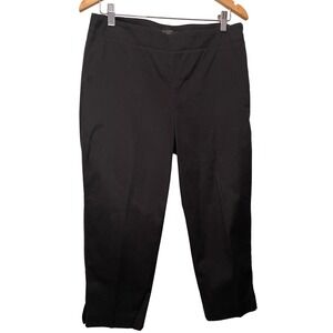 Talbots Petites Heritage Black Side Zip Crop Pants 10P Quiet Luxury Minimalist